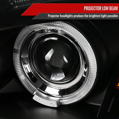 2006-2011 Mitsubishi Eclipse Dual Halo Projector Headlights (Matte Black Housing/Clear Lens)