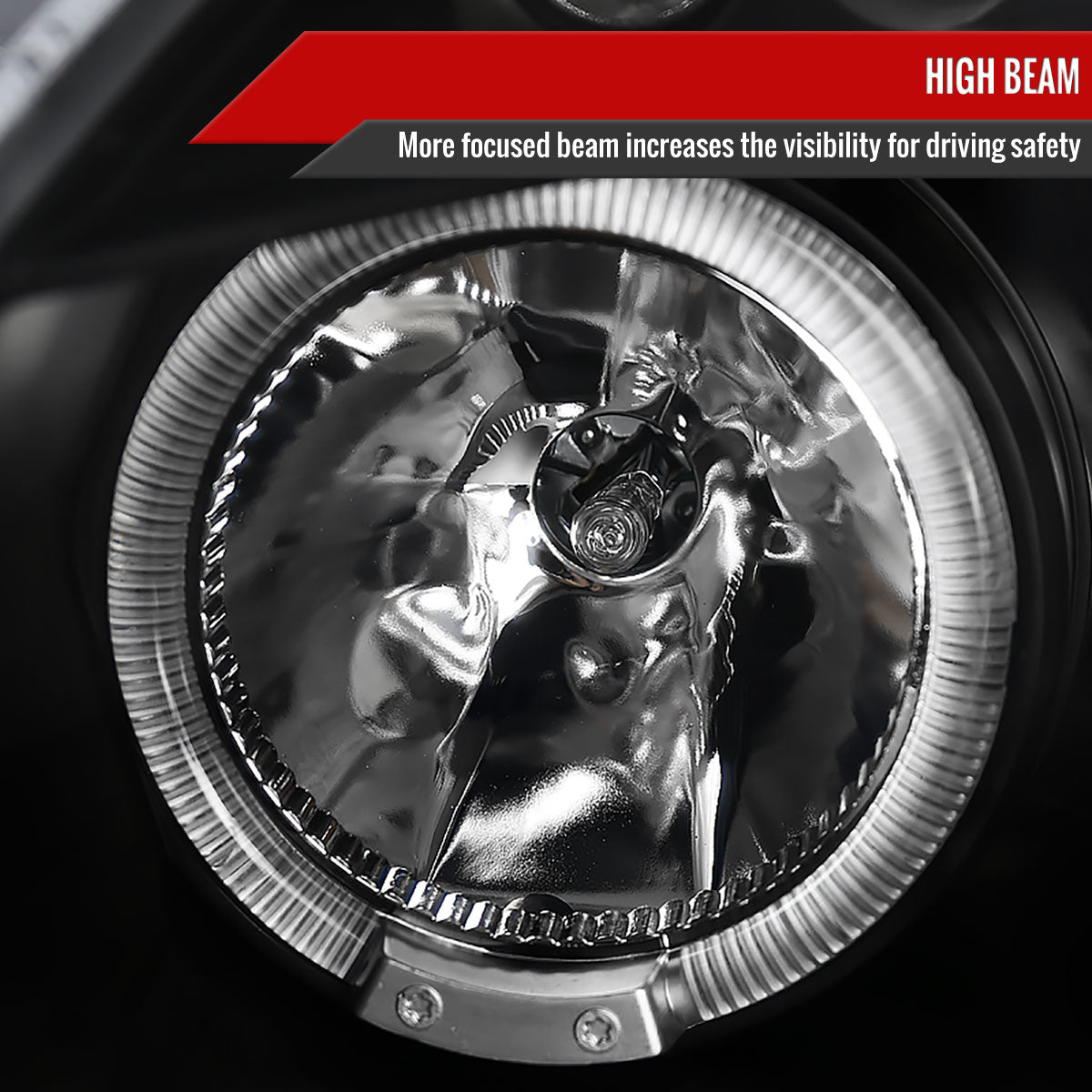 2006-2011 Mitsubishi Eclipse Dual Halo Projector Headlights (Matte Black Housing/Clear Lens)