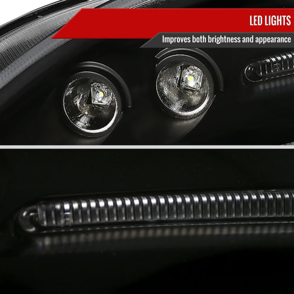 2006-2011 Mitsubishi Eclipse Dual Halo Projector Headlights (Matte Black Housing/Clear Lens)