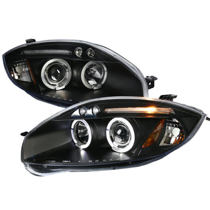 2006-2011 Mitsubishi Eclipse Dual Halo Projector Headlights (Matte Black Housing/Clear Lens)