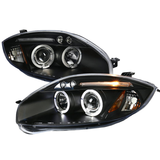2006-2011 Mitsubishi Eclipse Dual Halo Projector Headlights (Matte Black Housing/Clear Lens)