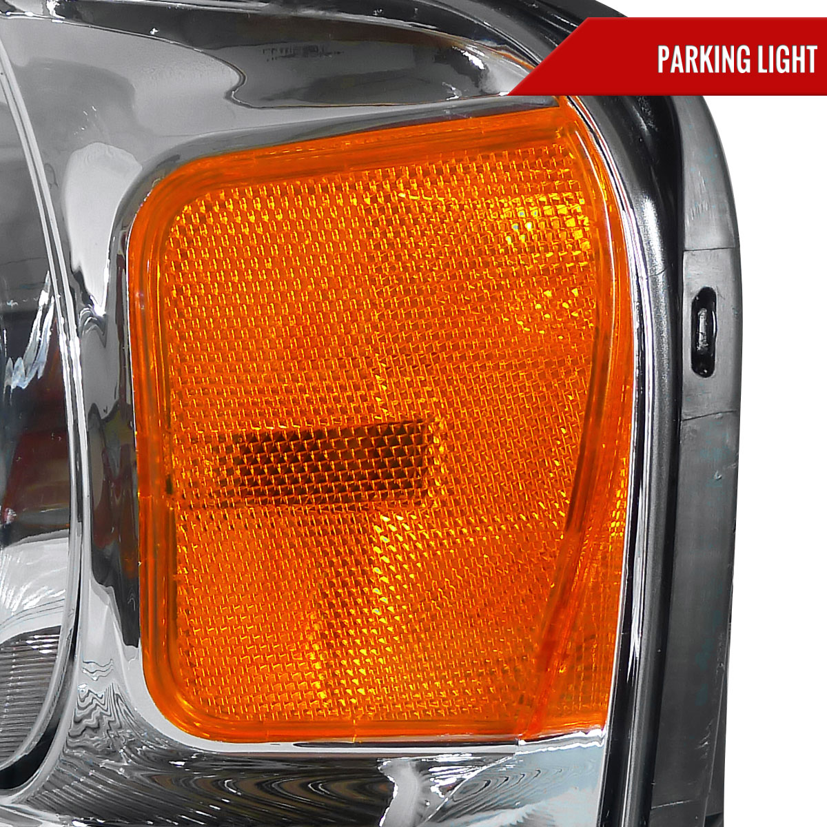 2004-2008 Ford F-150/ 2006-2008 Lincoln Mark LT Projector Headlights w/ Amber Reflectors (Chrome Housing/Clear Lens)