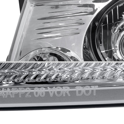 2004-2008 Ford F-150/ 2006-2008 Lincoln Mark LT Projector Headlights w/ Amber Reflectors (Chrome Housing/Clear Lens)