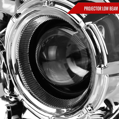 2004-2008 Ford F-150/ 2006-2008 Lincoln Mark LT Switchback Sequential LED C-Bar Projector Headlights (Chrome Housing/Clear Lens)