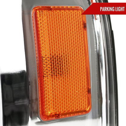 2004-2008 Ford F-150/ 2006-2008 Lincoln Mark LT Switchback Sequential LED C-Bar Projector Headlights (Chrome Housing/Clear Lens)