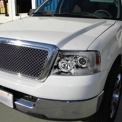 2004-2008 Ford F-150/ 2006-2008 Lincoln Mark LT Switchback Sequential LED C-Bar Projector Headlights (Chrome Housing/Clear Lens)
