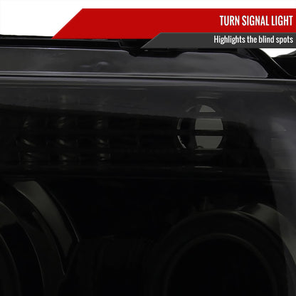 2004-2008 Ford F-150/ 2006-2008 Lincoln Mark LT Dual Halo Projector Headlights w/ LED Light Strip (Chrome Housing/Smoked Lens)