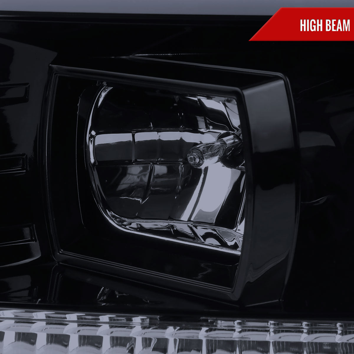 2004-2008 Ford F-150/ 2006-2008 Lincoln Mark LT LED C-Bar Projector Headlights (Glossy Black Housing/Smoked Lens)