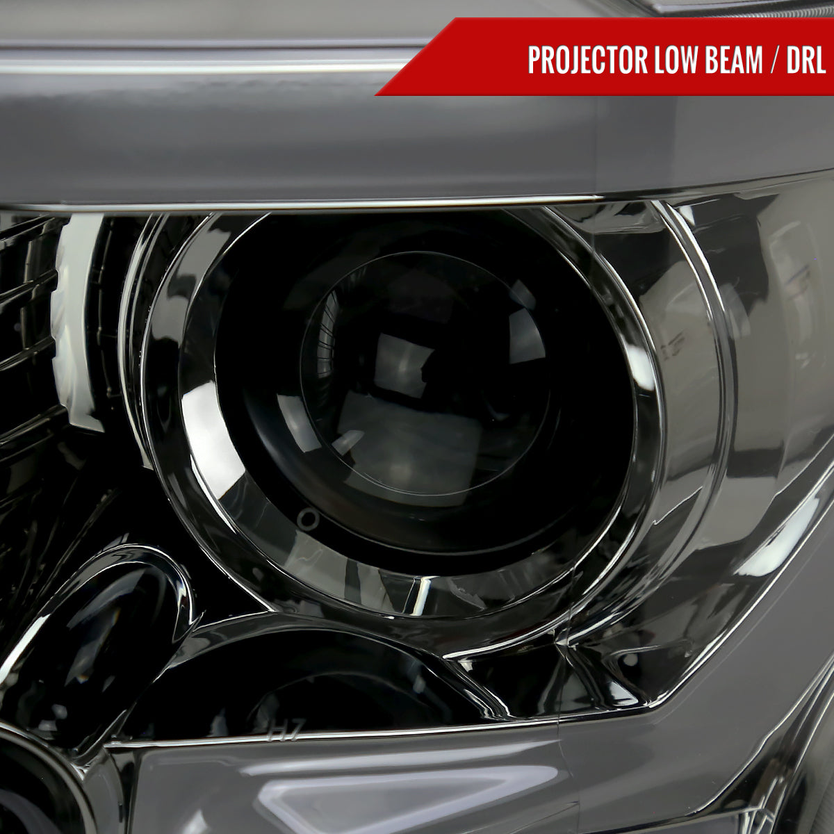 2015-2017 Ford F-150 LED Bar Projector Headlights w/ Switchback Sequential Turn Signals (Chrome Housing / Smoked Lens)