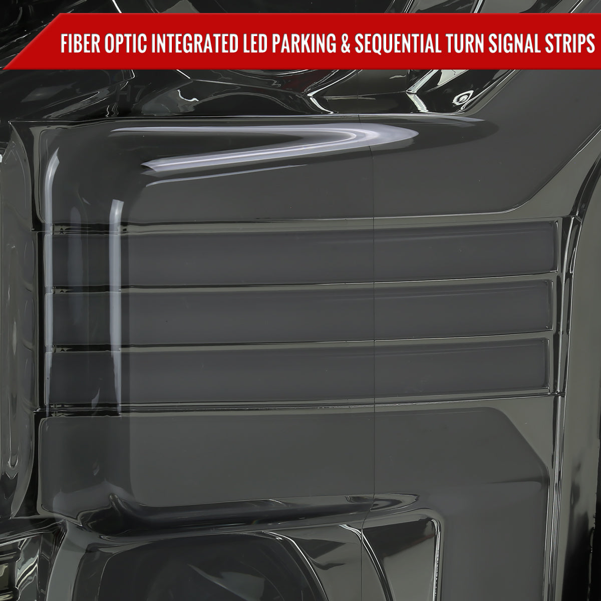 2015-2017 Ford F-150 LED Bar Projector Headlights w/ Switchback Sequential Turn Signals (Chrome Housing / Smoked Lens)