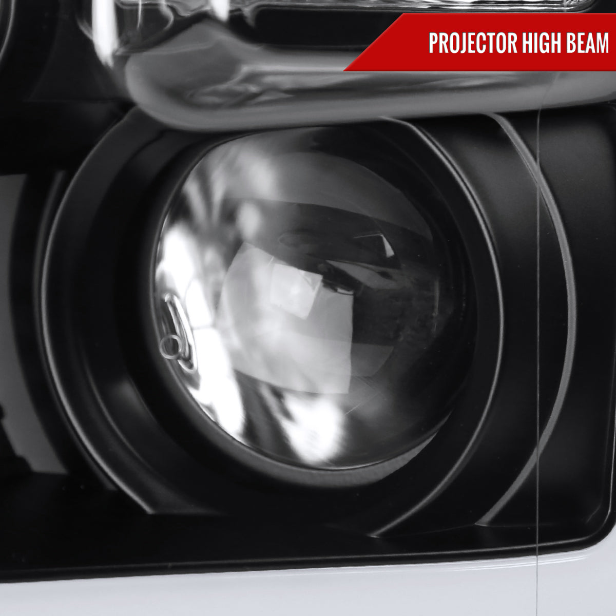 2015-2017 Ford F-150 LED Bar Projector Headlights - RS (Matte Black Housing / Clear Lens)