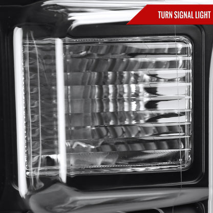 2015-2017 Ford F-150 LED Bar Projector Headlights - RS (Matte Black Housing / Clear Lens)