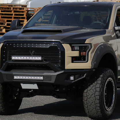 2015-2017 Ford F-150 LED Bar Projector Headlights - RS (Black Housing/Smoked Lens)