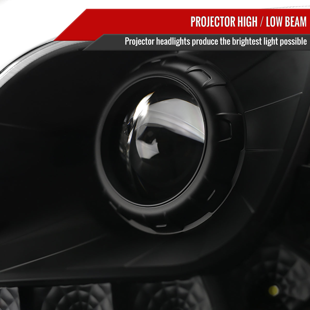 1997-2004 Ford F-150 / 1997-2002 Expedition Projector Headlights w/ SMD LED Light Strip (Matte Black Housing/Clear Lens)