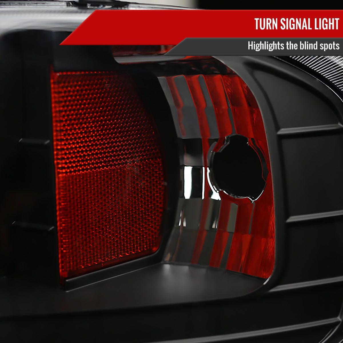 1997-2004 Ford F-150 / 1997-2002 Expedition Projector Headlights w/ SMD LED Light Strip (Matte Black Housing/Clear Lens)