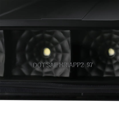1997-2004 Ford F-150 / 1997-2002 Expedition Projector Headlights w/ SMD LED Light Strip (Matte Black Housing/Clear Lens)