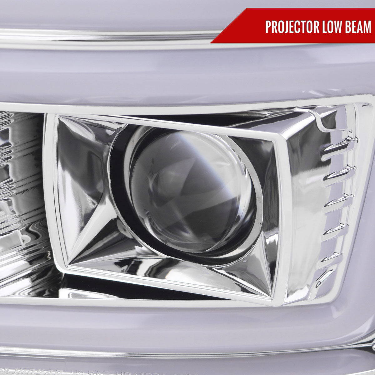 2008-2010 Ford F-250/F-350/F-450/F-550 LED Sequential Turn Signal Bar Projector Headlights (Chrome Housing/Clear Lens)