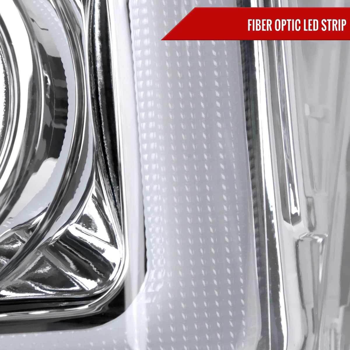 2008-2010 Ford F-250/F-350/F-450/F-550 Super Duty Projector Headlights w/ LED Sequential Turn Signal (Chrome Housing/Clear Lens)