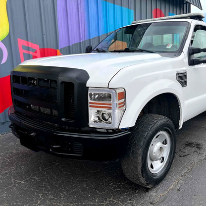 2008-2010 Ford F-250/F-350/F-450/F-550 Super Duty Projector Headlights w/ LED Sequential Turn Signal (Chrome Housing/Clear Lens)