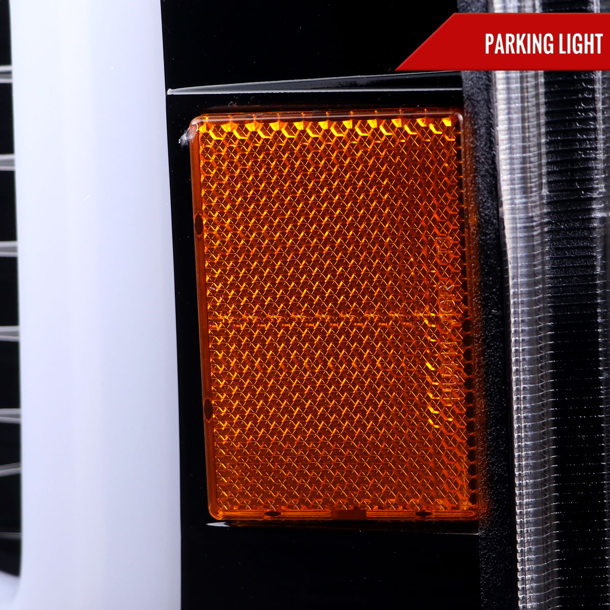 2008-2010 Ford F-250/F-350/F-450/F-550 LED Sequential Turn Signal Bar Projector Headlights (Jet Black Housing/Clear Lens)