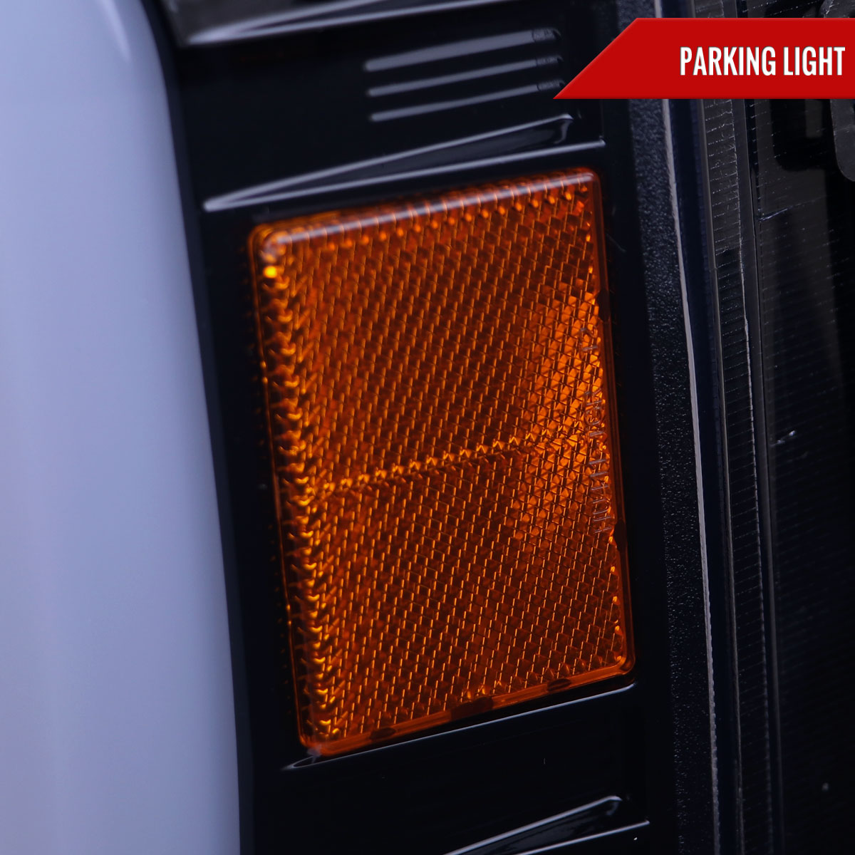 2008-2010 Ford F-250/F-350/F-450/F-550 LED Sequential Turn Signal Bar Projector Headlights (Glossy Black Housing/Smoked Lens)