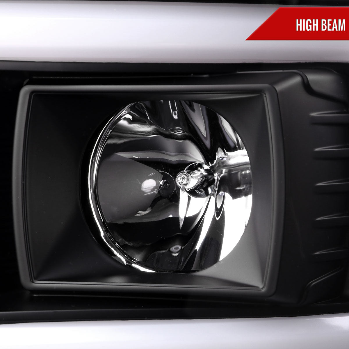 2008-2010 Ford F-250/F-350/F-450/F-550 LED Sequential Turn Signal Bar Projector Headlights (Matte Black Housing/Clear Lens)