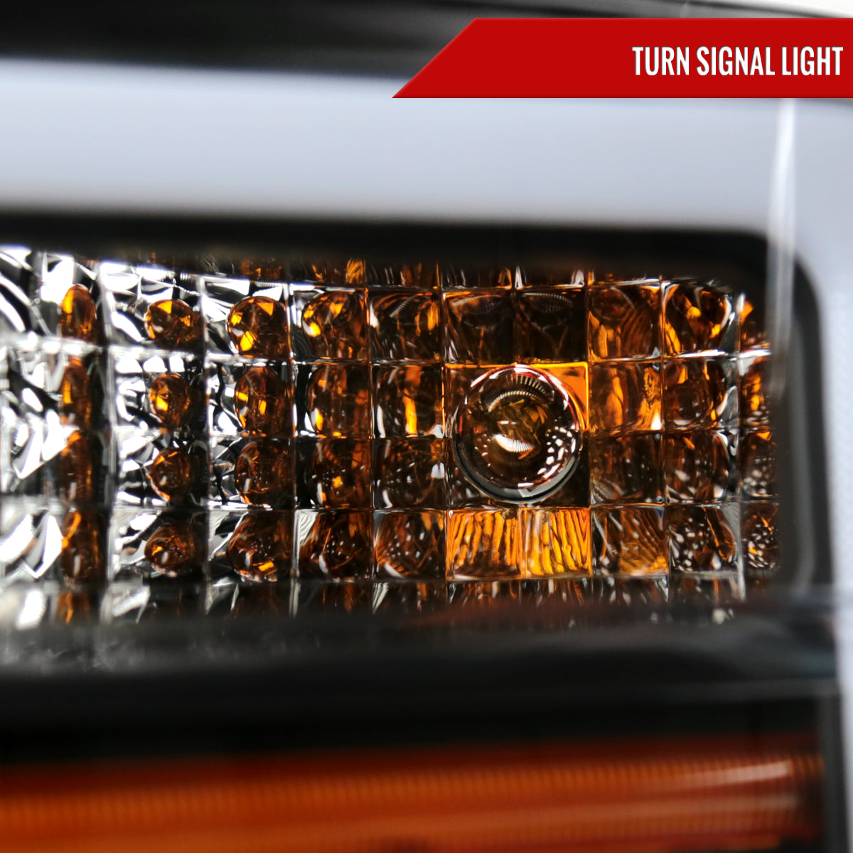 2008-2010 Ford F-250/F-350/F-450/F-550 Super Duty Projector Headlights w/ LED Sequential Turn Signal (Matte Black Housing/Clear Lens)