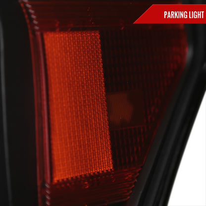 2011-2016 F-250 F-350 F-450 F-550 Dual Halo Projector Headlights w/ LED Turn Signal Lights (Matte Black Housing/Clear Lens)