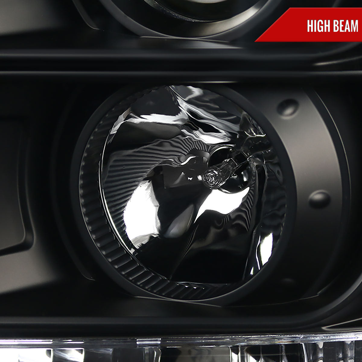 2011-2016 F-250/F-350/F-450/F-550 Super Duty LED C-Bar Projector Headlights (Matte Black Housing/Clear Lens)