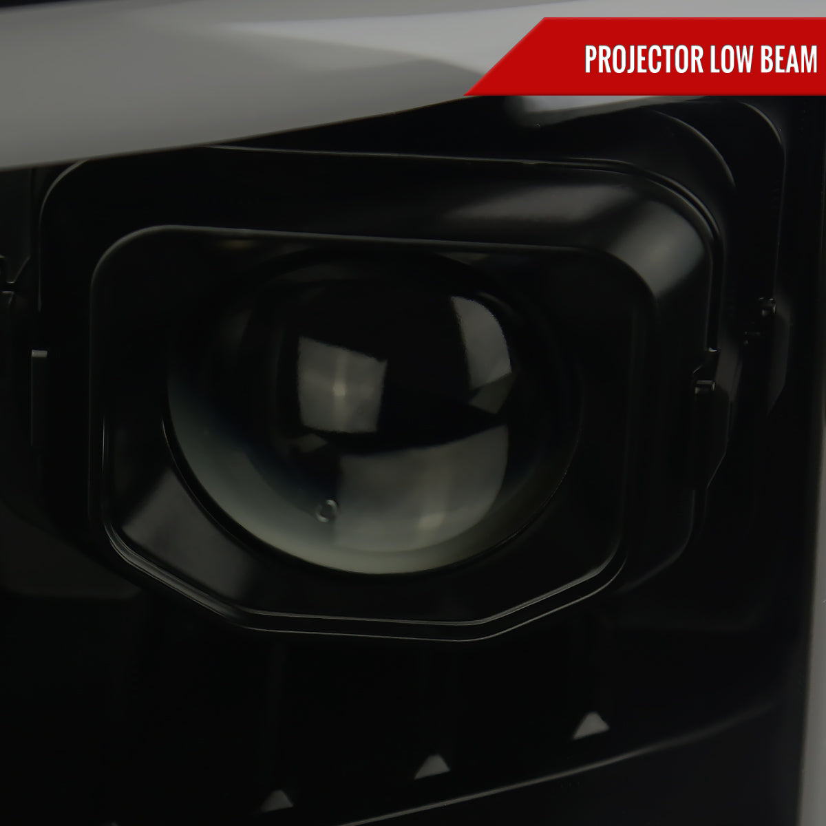 2011-2016 Ford F-250 F-350 F-450 F-550 Switchback Sequential LED C-Bar Projector Headlights (Black Housing/Smoked Lens)