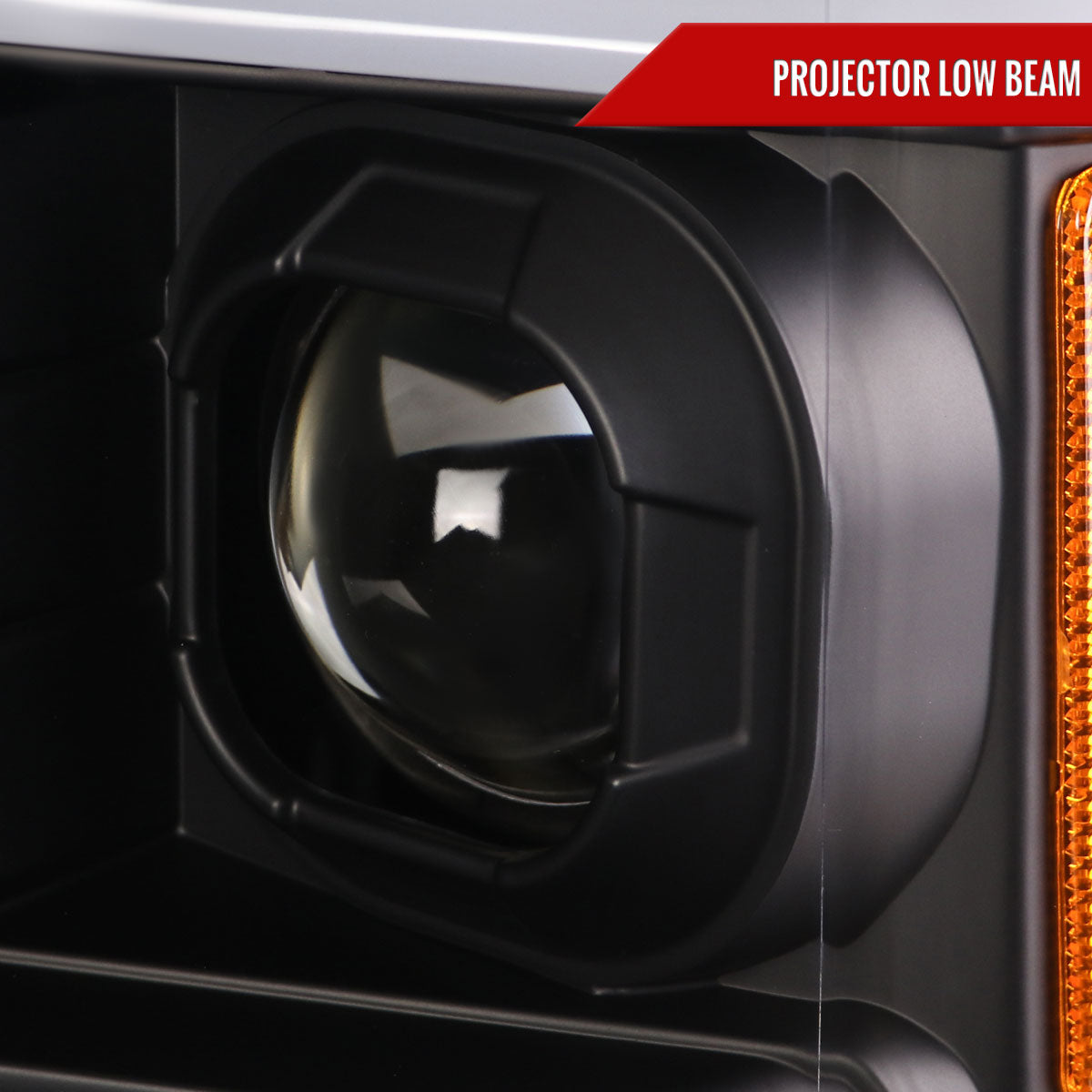 2017-2019 Ford F-250 F-350 F-450 F-550 Switchback LED C-Bar Projector Headlights (Matte Black Housing/Clear Lens)