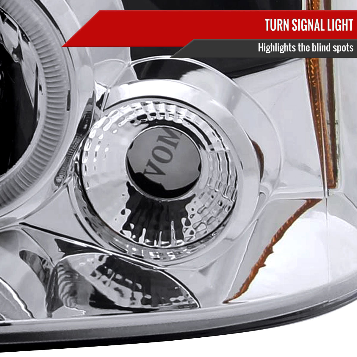 2001-2004 Nissan Frontier Dual Halo Projector Headlights (Chrome Housing/Clear Lens)