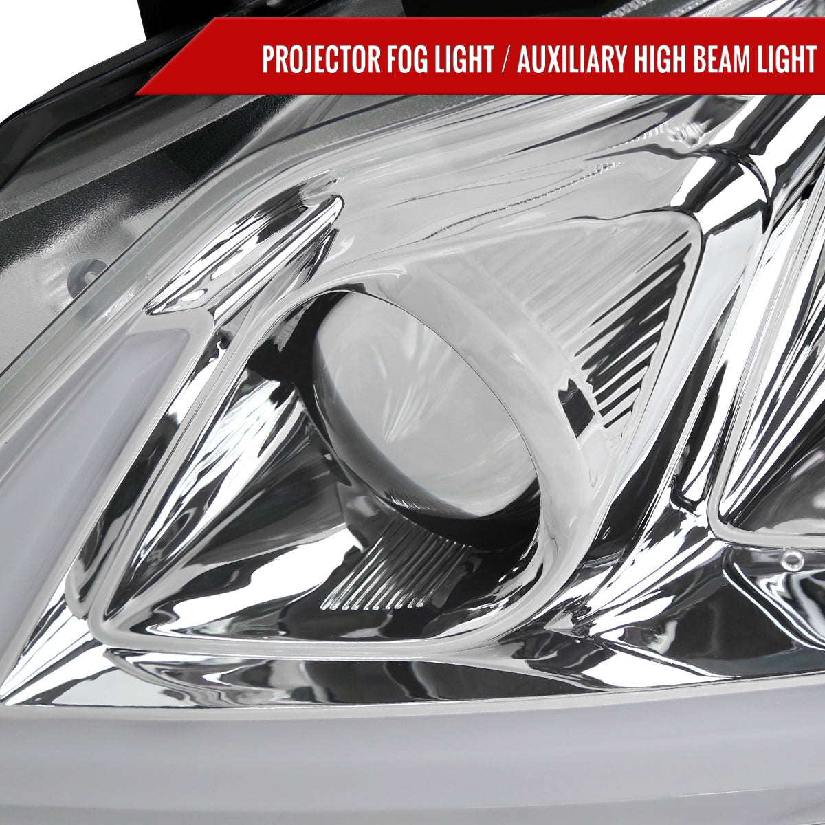 2008-2013 Infiniti G37/2014-2015 Q60 Coupe/Convertible Sequential Switchback LED Turn Signal Projector Headlights (Chrome Housing/Clear Lens)