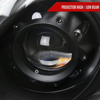 2008-2013 Infiniti G37/2014-2015 Q60 2 Door Coupe/Convertible Factory Style Projector Headlights (Matte Black Housing/Clear Lens)