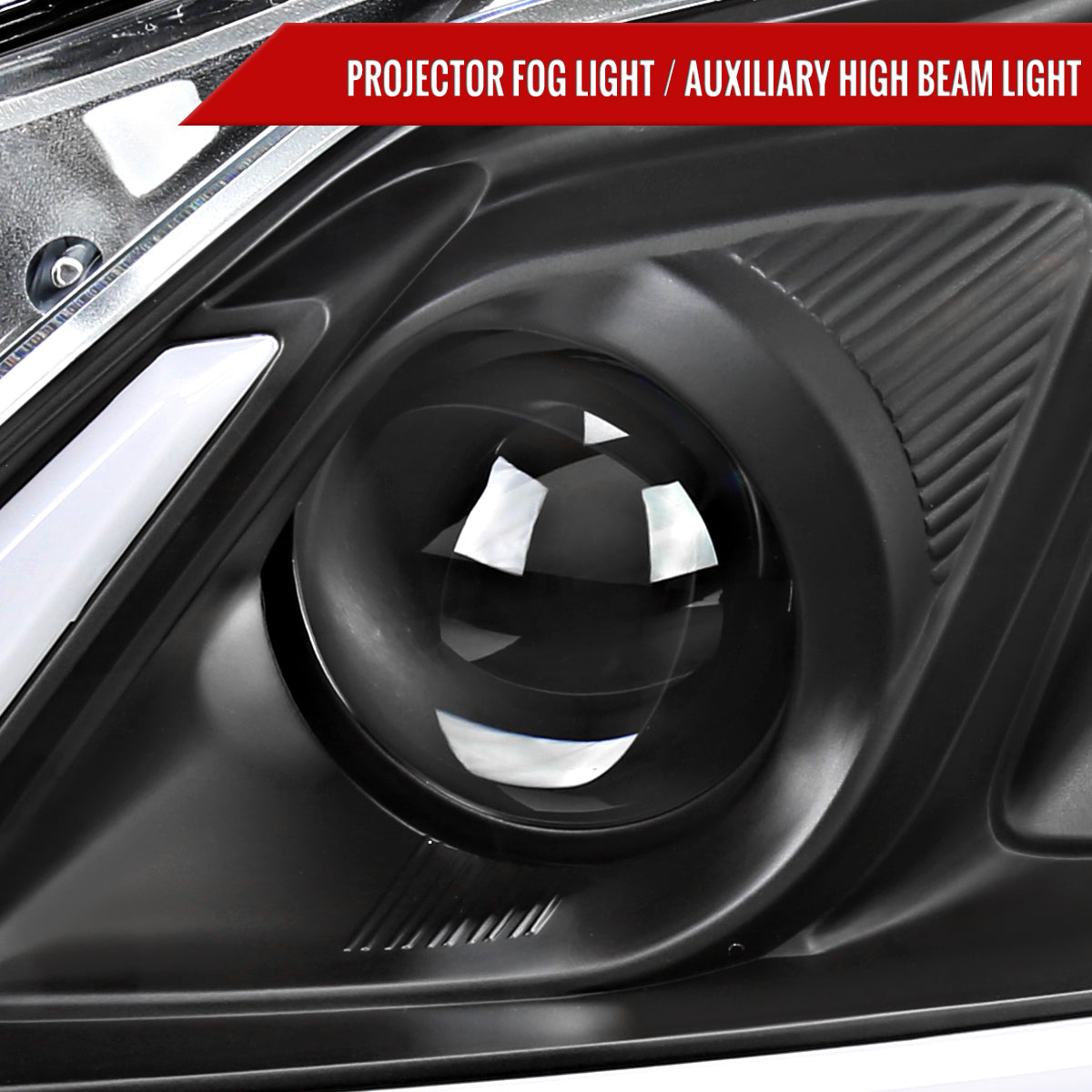 2008-2013 Infiniti G37/2014-2015 Q60 Coupe/Convertible Sequential Switchback LED Turn Signal Projector Headlights (Matte Black Housing/Clear Lens)
