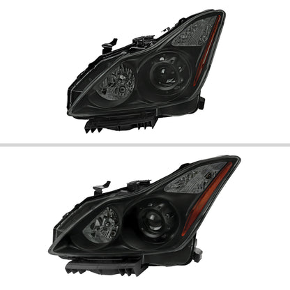 2008-2013 Infiniti G37/2014-2015 Q60 2 Door Coupe/Convertible Factory Style Projector Headlights (Matte Black Housing/Smoked Lens)