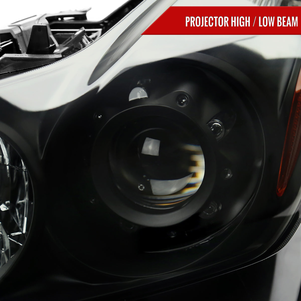 2008-2013 Infiniti G37/2014-2015 Q60 2 Door Coupe/Convertible Factory Style Projector Headlights (Matte Black Housing/Smoked Lens)