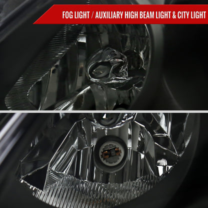 2008-2013 Infiniti G37/2014-2015 Q60 2 Door Coupe/Convertible Factory Style Projector Headlights (Matte Black Housing/Smoked Lens)