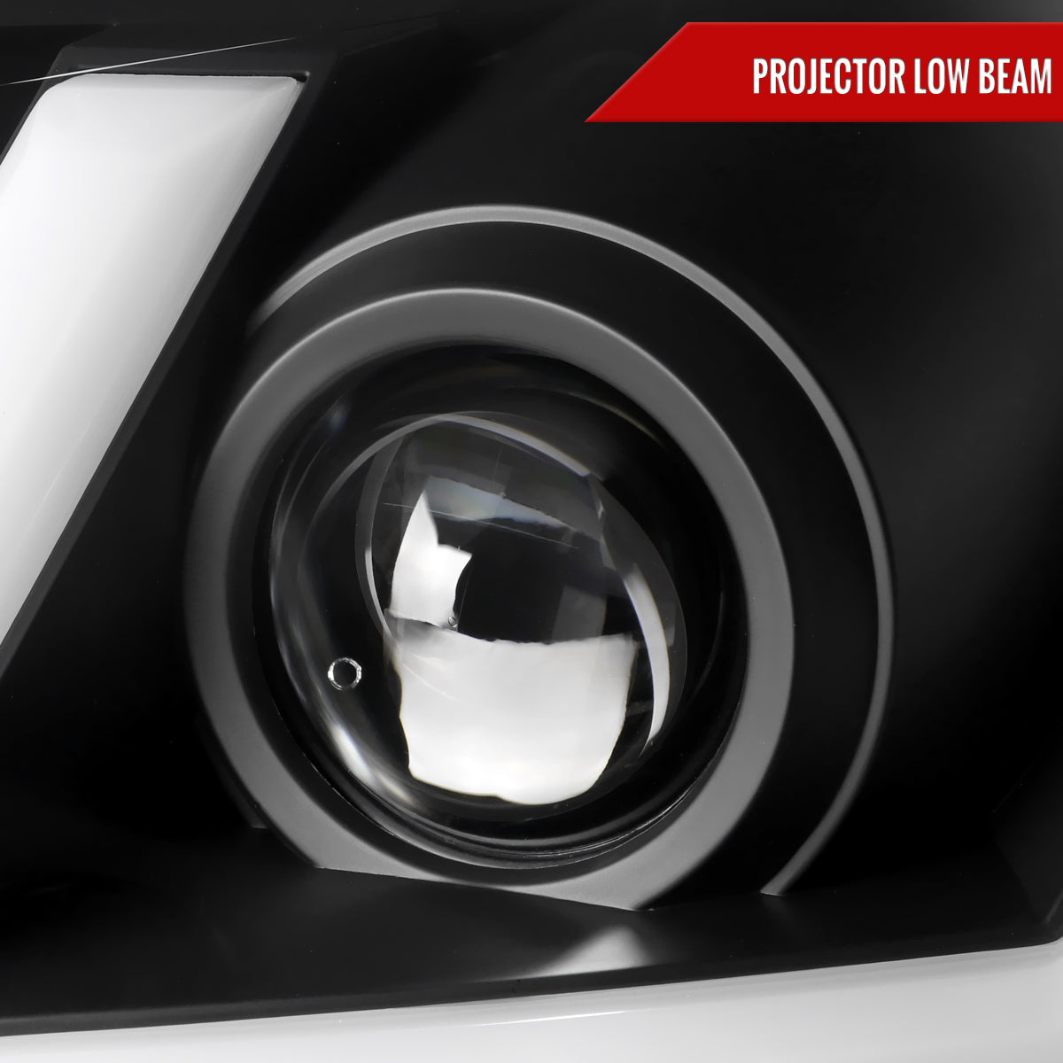 2005-2010 Pontiac G6 Projector Factory Style Headlight with LED Bar Turn Signal (Matte Black Housing/Clear Lens)