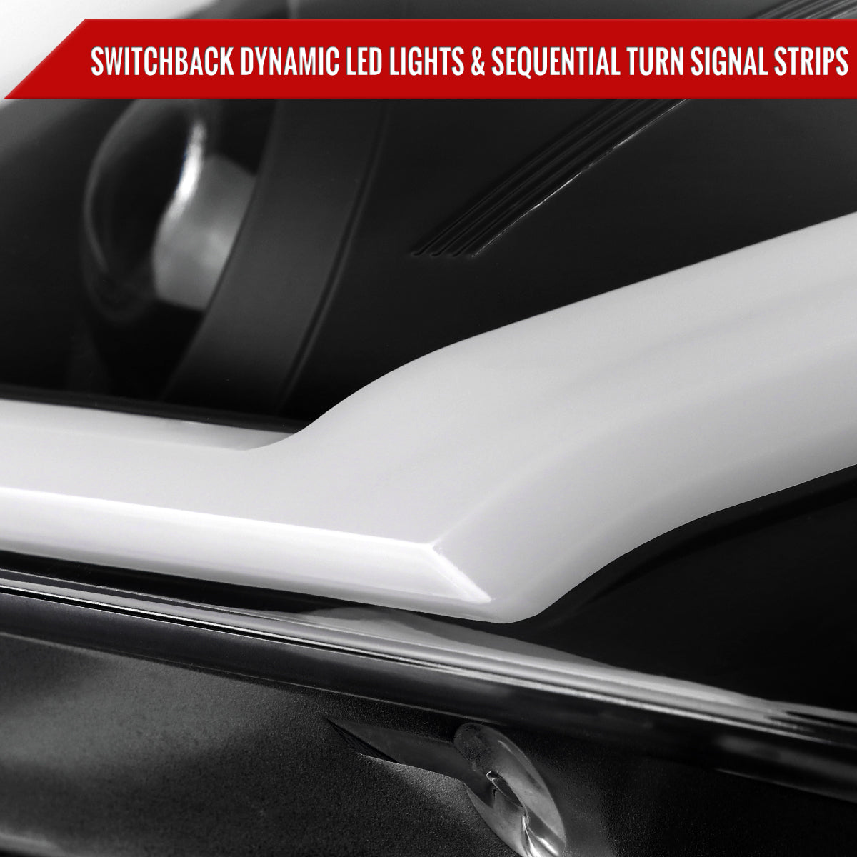 2005-2010 Pontiac G6 Projector Factory Style Headlight with LED Bar Turn Signal (Matte Black Housing/Clear Lens)