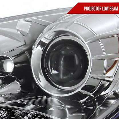 2010-2012 Hyundai Genesis Coupe Projector Headlights w/ SMD LED Light Strip (Chrome Housing/Clear Lens)