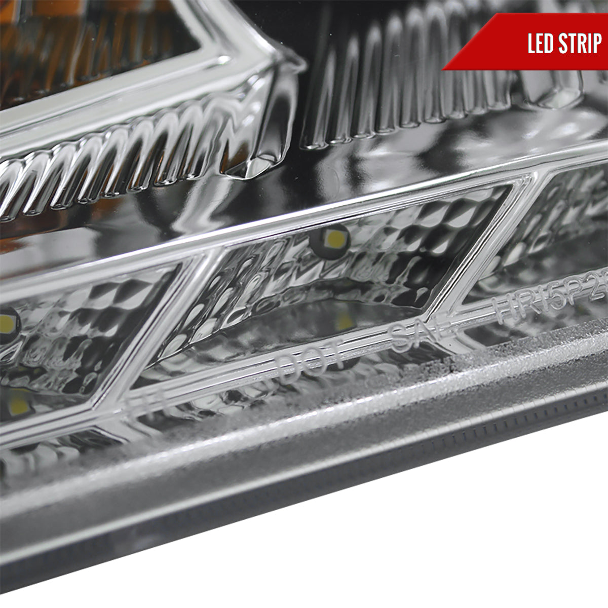 2010-2012 Hyundai Genesis Coupe Projector Headlights w/ SMD LED Light Strip (Chrome Housing/Clear Lens)