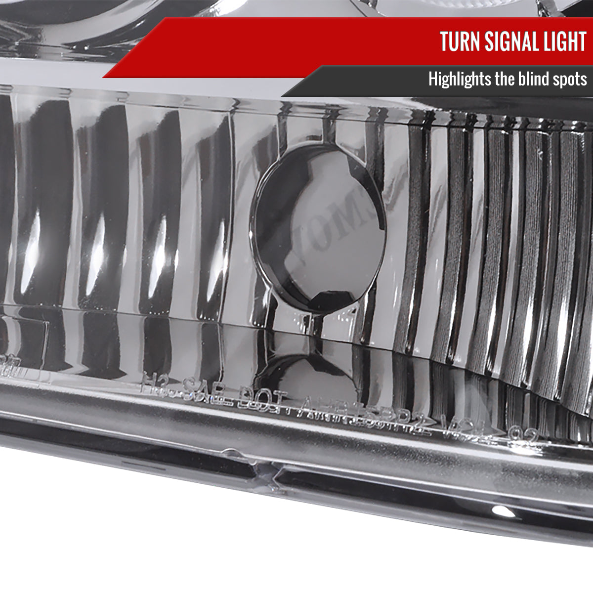 1993-1996 Jeep Grand Cherokee Dual Halo Projector Headlights (Chrome Housing/Clear Lens)