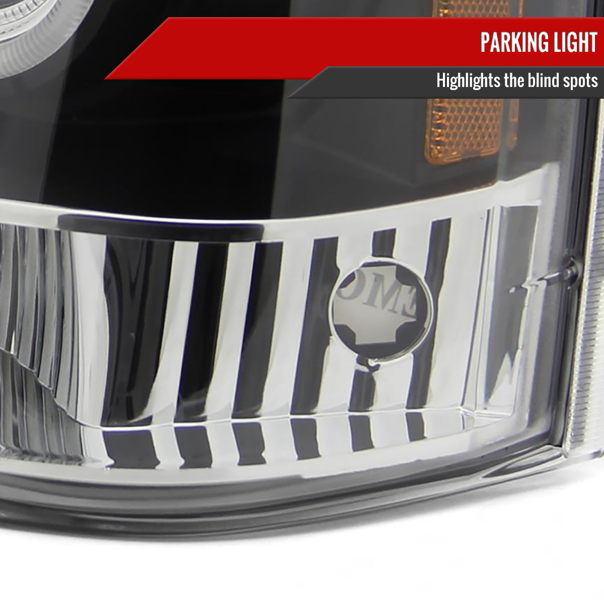 1993-1996 Jeep Grand Cherokee Dual Halo Projector Headlights (Matte Black Housing/Clear Lens)