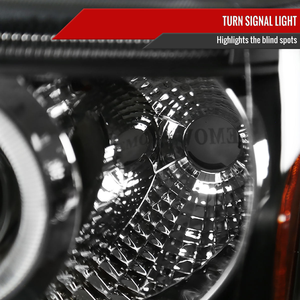 1999-2004 Jeep Grand Cherokee Dual Halo Projector Headlights (Matte Black Housing/Clear Lens)