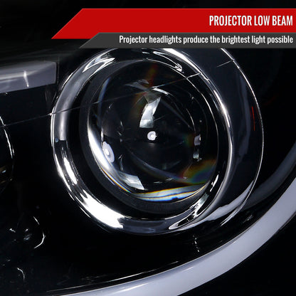 2006-2013 Chevrolet Impala / 2014-2015 Impala Limited / 2006-2007 Monte Carlo LED Bar Projector Headlights (Glossy Black Housing/Smoked Lens)
