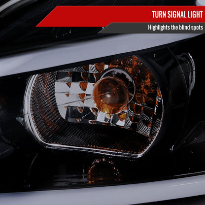 2006-2013 Chevrolet Impala / 2014-2015 Impala Limited / 2006-2007 Monte Carlo LED Bar Projector Headlights (Glossy Black Housing/Smoked Lens)