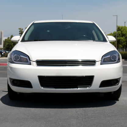 2006-2013 Chevrolet Impala / 2014-2015 Impala Limited / 2006-2007 Monte Carlo LED Bar Projector Headlights (Glossy Black Housing/Smoked Lens)