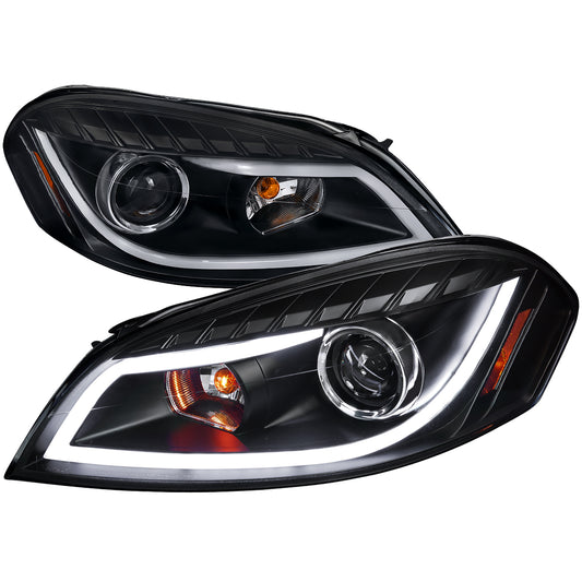 2006-2013 Chevrolet Impala / 2014-2015 Impala Limited / 2006-2007 Monte Carlo LED Bar Projector Headlights (Matte Black Housing/Clear Lens)