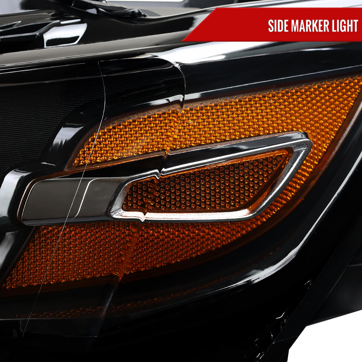 2014-2020 Chevy Impala Factory Style Projector Headlights - Driver Side (Jet Black Housing / Clear Lens)